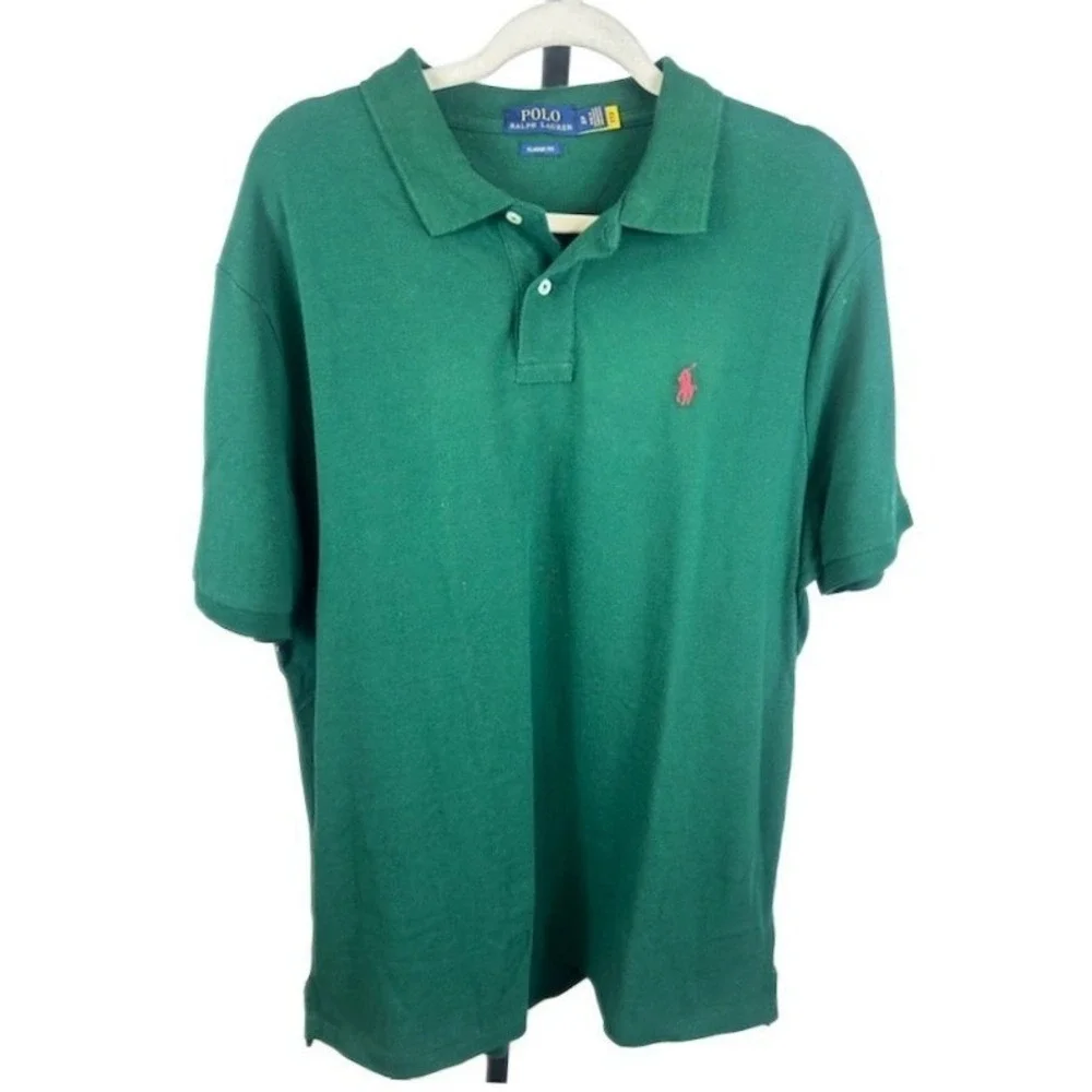 Polo Ralph Lauren Men's Size XL Classic Fit Green Short Sleeve Polo Shirt